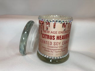 Citrus Heaven: Small 8 oz Scented Soy Candle