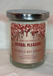 Herbal Pleasure: Large 13.5 oz Soy Candle