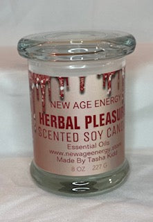 Herbal Pleasure: Small 8 oz Scented Soy Candle