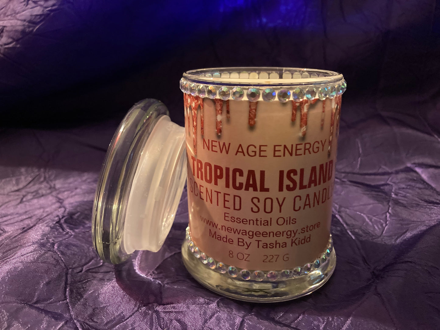 Tropical Island: Small 8 oz Scented Soy Candle