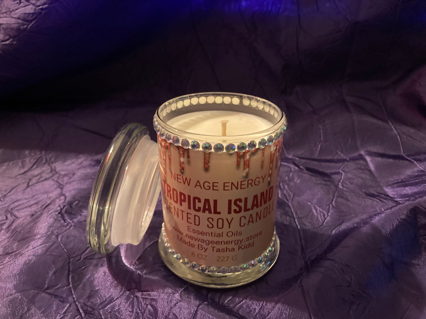 Tropical Island: Small 8 oz Scented Soy Candle