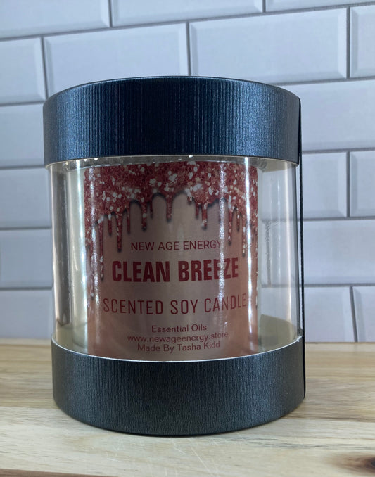 Clean Breeze: Large 13.5 oz Scented Soy Candle