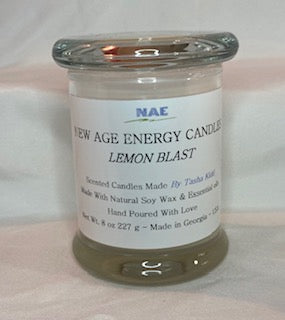 Lemon Blast: Small 8 oz Scented Soy Candle