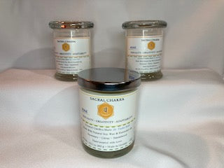 Sacral Chakra: Small 8 oz Scented Soy Candle