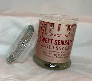 Sweet Sensation: Small 8 oz Scented Soy Candle