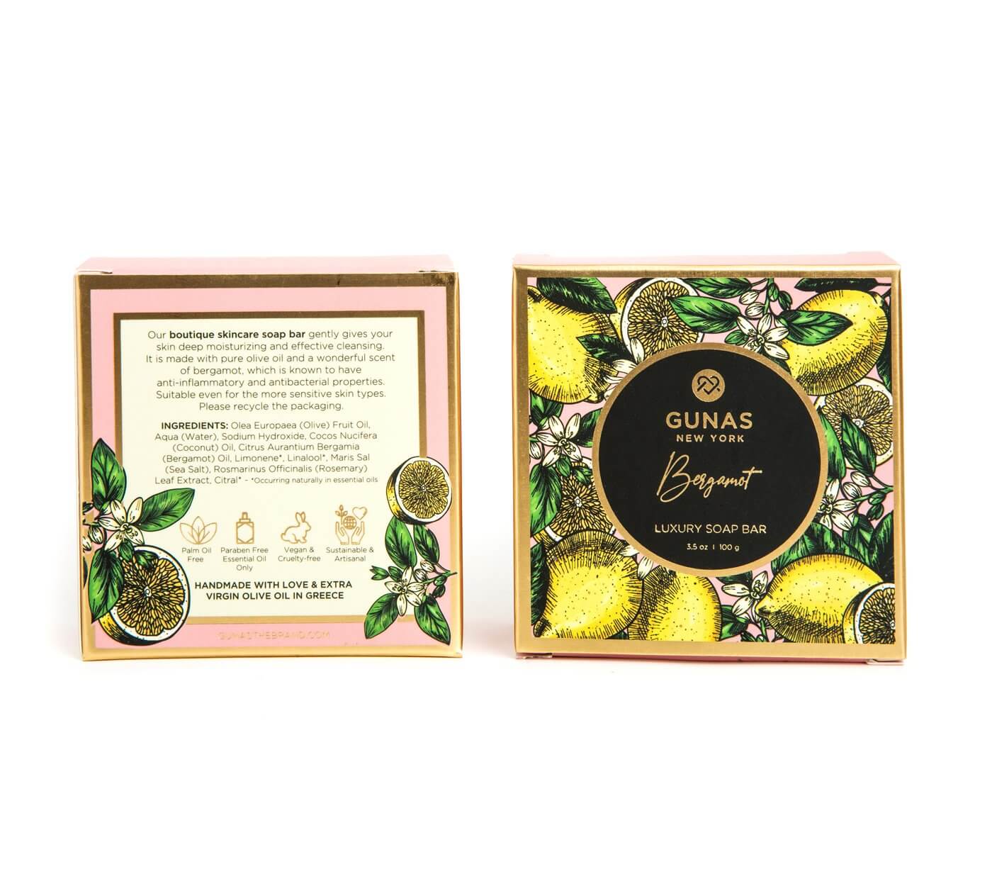 Bergamot Luxury & Artisan Soap Bar (Pack of 3)