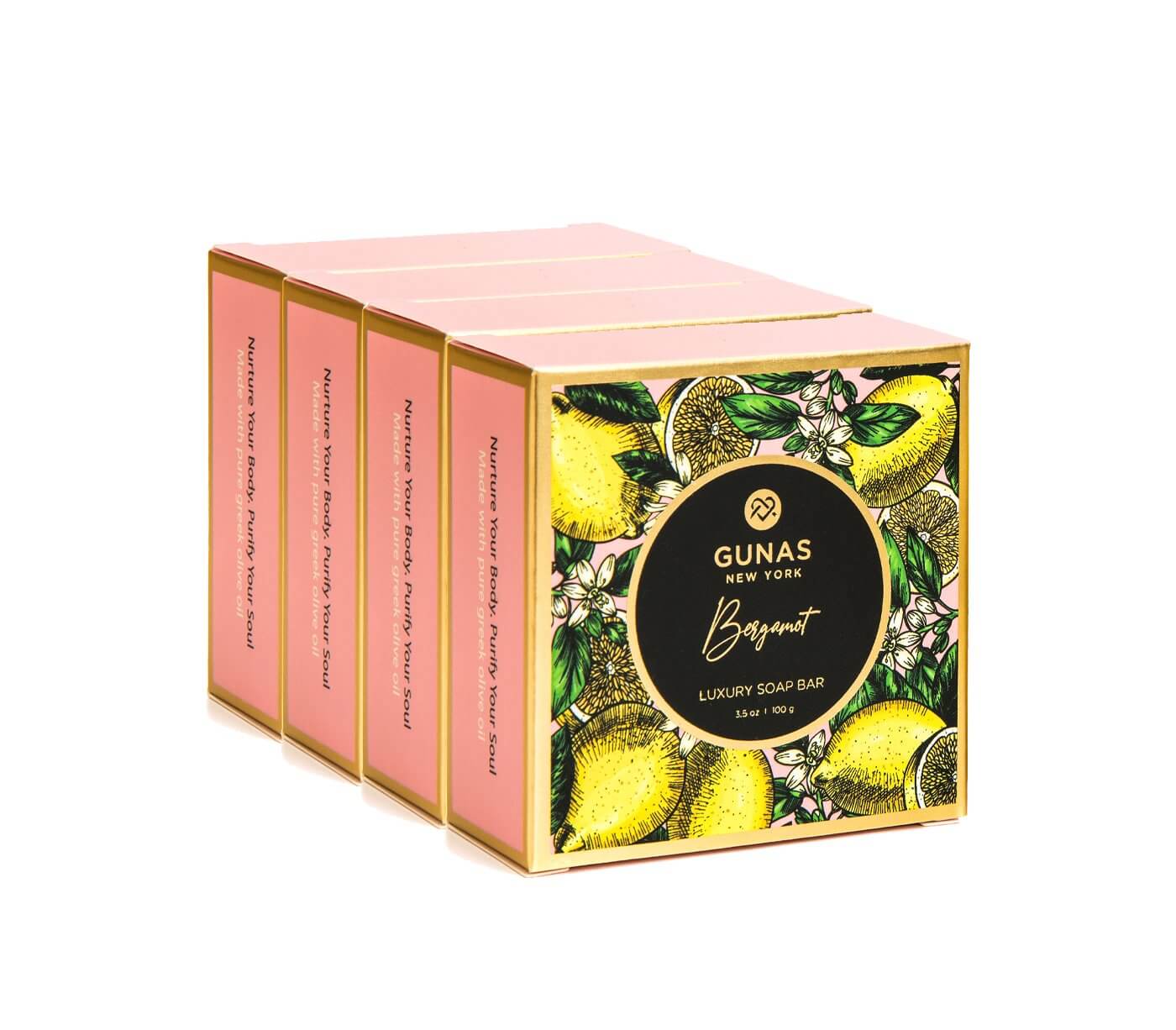 Bergamot Luxury & Artisan Soap Bar (Pack of 3)